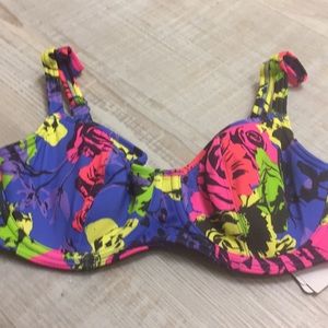 Freya Swim padded underwire floral pop bikini top